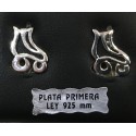 Pendientes Patines  Plata