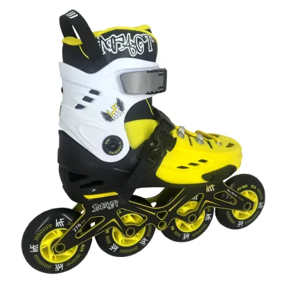 PATÍN KRF FREESKATE IMPACT 4X90 AMARILLO