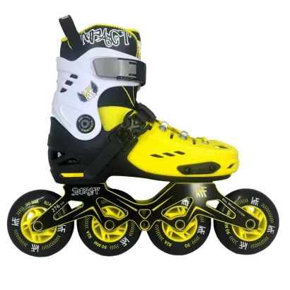 PATÍN KRF FREESKATE IMPACT 4X90 AMARILLO