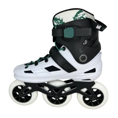 PATÍN FREESKATE ANGEL 3X110 BLANCO/VERDE