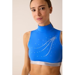 TOP en MICROFIBRA ELASTICIZZATA CON CUELLO ALTO