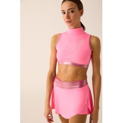 CONJUNTO SHORT-FALDA + TOP en MICROFIBRA ELASTICIZZATA