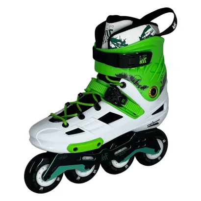 PATÍN FREESKATE KRF ANGEL 4X80 BLANCO/VERDE/VERDE FLÚOR