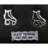 Pendientes Patines  Rodio