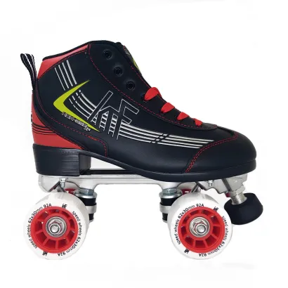 PATINES KRF HCK-350 PRO ROLLER QUAD SKATE BLACK/RED